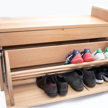 Load image into Gallery viewer, Hallway Storage Bench For Shoes / Hats / Gloves / Scarves - Solid Oak