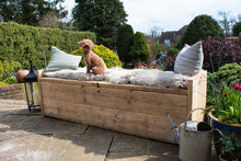 Load image into Gallery viewer, Storage Bench - Rustic Reclaimed Scaffold Boards