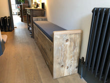 Load image into Gallery viewer, Hallway Storage Bench with Shoe Rack - Rustic