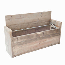 Load image into Gallery viewer, Storage Bench - Rustic Reclaimed Scaffold Boards