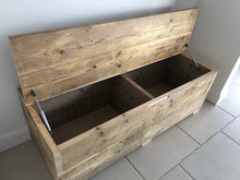 Load image into Gallery viewer, Large Rustic Storage Bench
