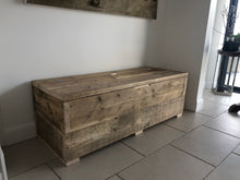 Load image into Gallery viewer, Large Rustic Storage Bench
