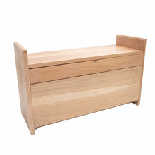 Load image into Gallery viewer, Storage Bench Hats / Gloves / Scarves - Solid European Oak
