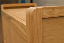 Load image into Gallery viewer, Storage Bench Seat with Cushion - Solid Oak
