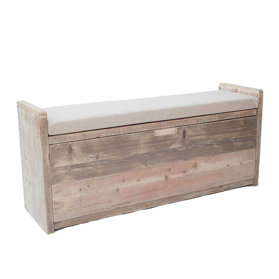 Storage Bench - Rustic Reclaimed Scaffold Boards