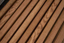 Load image into Gallery viewer, Solid Oak Wooden Slatted Bench Seat with Shoe Shelf
