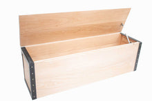 Load image into Gallery viewer, Oak Storage Bench - Industrial Steel / Solid Oak
