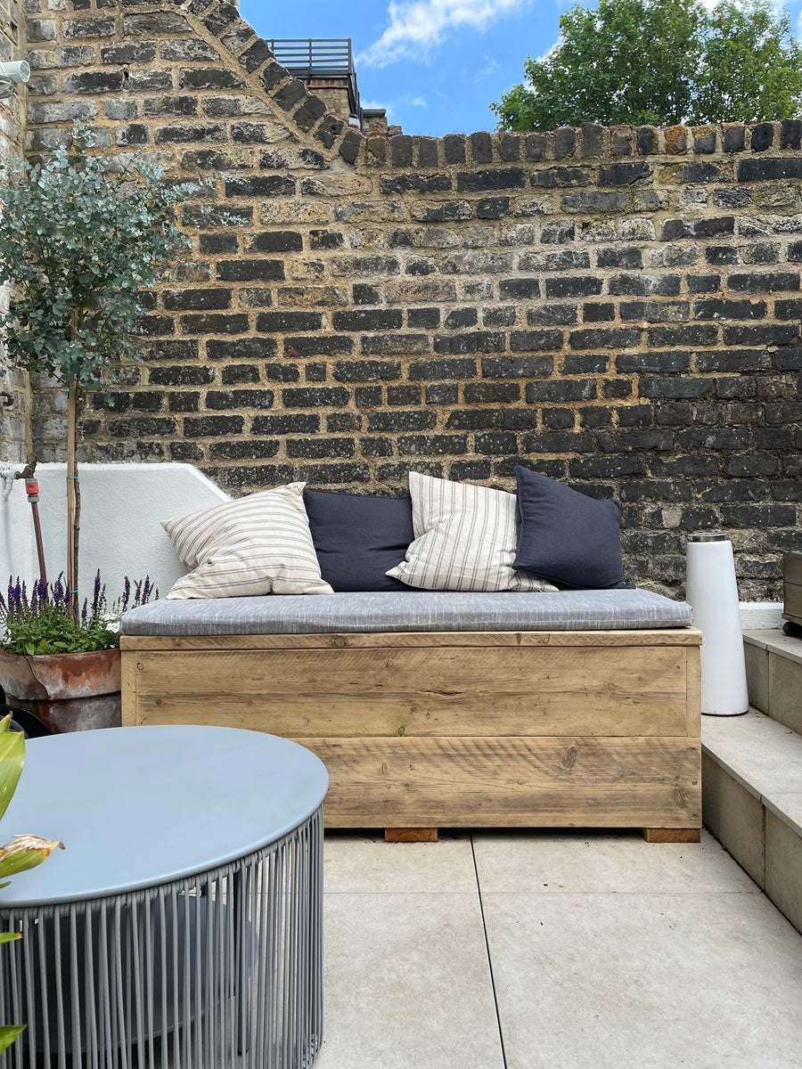 Storage Trunk Bench - Rustic Reclaimed – The Wooden Storage Bench Company