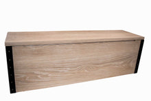 Load image into Gallery viewer, Oak Storage Bench - Industrial Steel / Solid Oak
